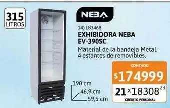 Cetrogar Exhibidora neba ev-390sc oferta