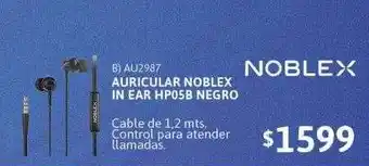 Cetrogar Auricular noblex in ear hp05b negro oferta