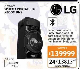 Cetrogar Sistema portátil lg xboom rn5 oferta