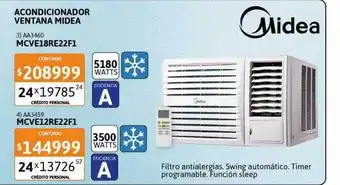 Cetrogar Acondicionador ventana midea mcve18re22f1 mcve12re22f1 oferta