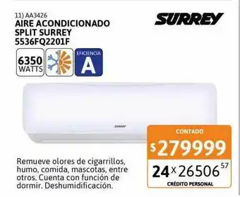 Cetrogar Aire acondicionado split surrey 5536fq2201f oferta