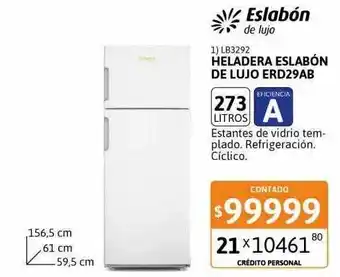 Cetrogar Heladera eslabón de lujo erd29ab oferta