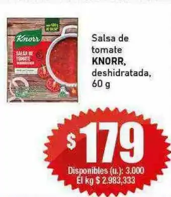 Cooperativa Obrera Salsa de tomate knorr deshidratada oferta