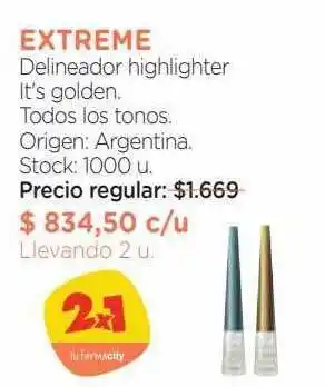 Extreme delineador highlighter it's golden