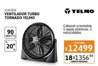 Cetrogar Ventilador turbo tornado yelmo oferta