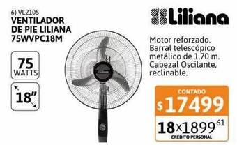 Cetrogar Ventilador de pie liliana 75wvpc18m oferta