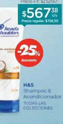 Farmacity H&s shampoo & acondicionador -25% descuento oferta