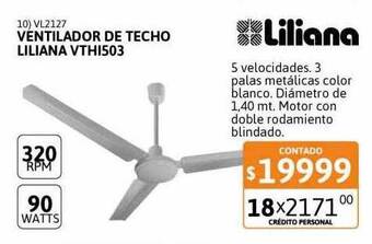 Cetrogar Ventilador de techo liliana vthi503 oferta
