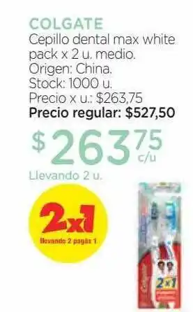 Farmacity Colgate cepillo dental max white pack oferta