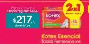 Farmacity Kotex esencial toalla femenino oferta