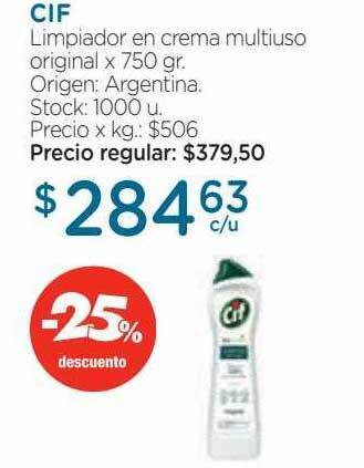 Farmacity Cif limpiador en crema multiuso original -25% descuento oferta