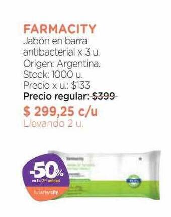Farmacity Farmacity jabón en barra antibacterial oferta