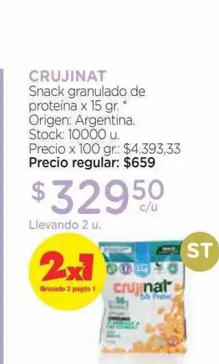 Farmacity Crujinat snack granulado de proteina oferta
