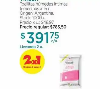 Toallitas húmedas íntimas femeninas