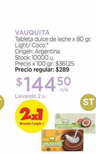 Farmacity Vauquita tableta dulce de leche oferta