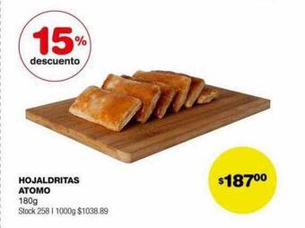 Atomo Conviene Hojaldritas atomo 15% descuento oferta