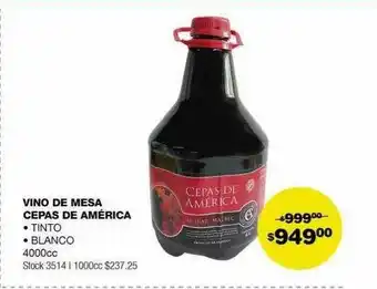 Atomo Conviene Vino de mesa cepas de américa tinto blanca oferta