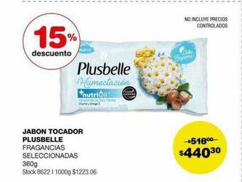 Atomo Conviene Jabon tocador plusbelle fragancias seleccionadas 15% descuento oferta