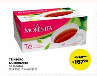 Atomo Conviene Té negro la morenita 50 saquitos oferta