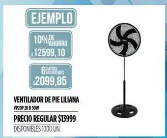 Supermercados Vea Ventilador de pie liliana oferta
