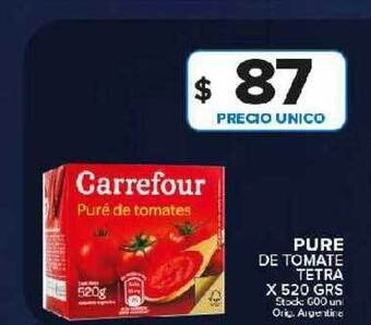 Carrefour Maxi Pure de tomate tetra oferta