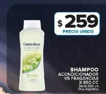 Carrefour Maxi Shampoo acondicionador vs fragancias oferta