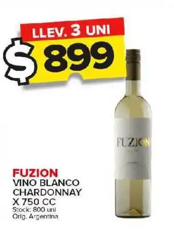 Carrefour Maxi Fuzion vino blanco chardonnay x 750 cc oferta