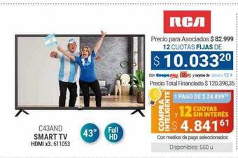Cooperativa Obrera Rca c43and smart tv hdmi x3 oferta