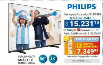Cooperativa Obrera Philips smart tv oferta