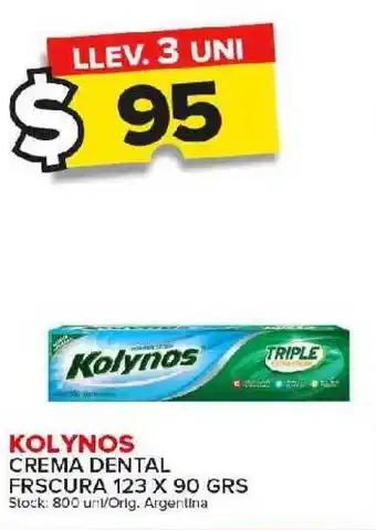 Carrefour Maxi Kolynos crema dental frscura oferta