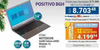 Cooperativa Obrera At560 notebook oferta