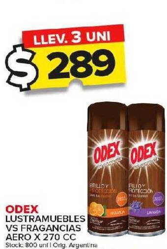 Carrefour Maxi Odex lustramuebles vs fragancias aero x 270 cc oferta