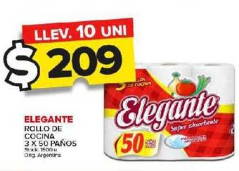 Carrefour Maxi Elegante rollo de cocina 3 x 50 paños oferta