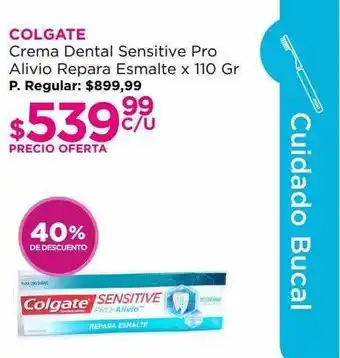 Punto de Salud Colgate crema dental sensitive pro alivio repara esmalte 40% de descuento oferta