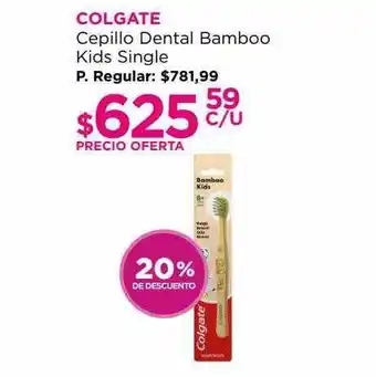Punto de Salud Colgate cepillo dental bamboo kids single 20% de descuento oferta