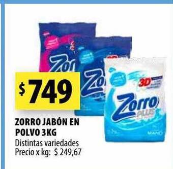 Punto Mayorista Zorro jabón en polvo oferta