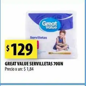 Punto Mayorista Great value servilletas oferta