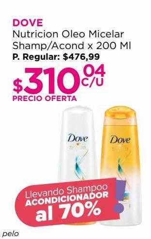 Punto de Salud Dove nutricion oleo micelar shamp acond oferta