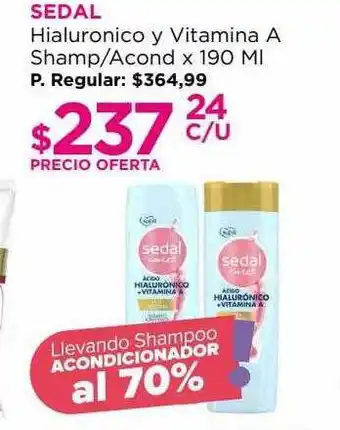 Sedal hialuronico y vitamina a shamp acond