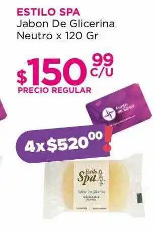 Estilo spa jabon de glicerina neutro
