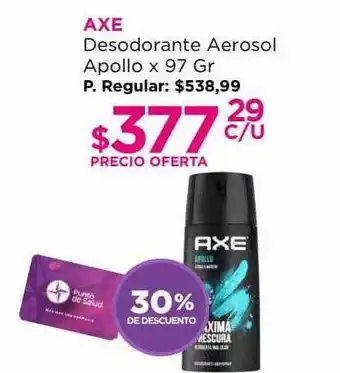 Punto de Salud Axe desodorante aerosol apollo 30% de descuento oferta