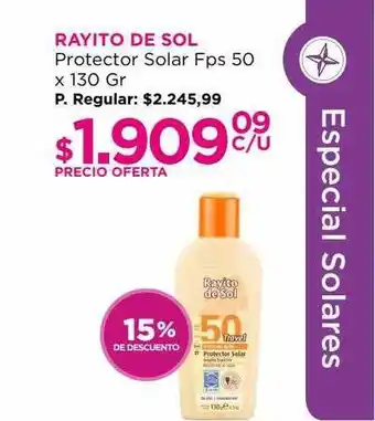 Punto de Salud Rayito de sol protector solar fps 50 15% de descuento oferta