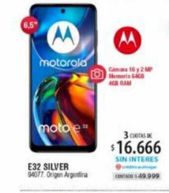 Authogar E32 silver motorola oferta