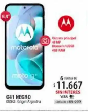 Authogar G41 negro motorola oferta