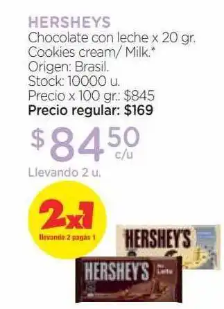Farmacity Hershey's chocolate con leche oferta