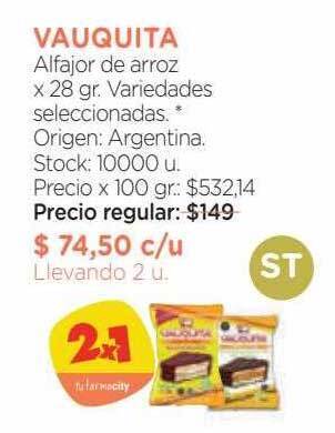 Farmacity Vauquita alfajor de arroz oferta