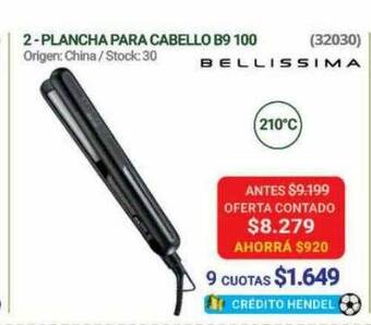 Plancha para cabello b9 100 bellissima