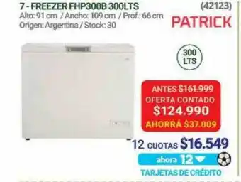 Hendel Freezer fhp300b 300lts patrick oferta