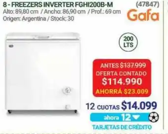 Hendel Freezers inverter fghi200b-m gafa oferta