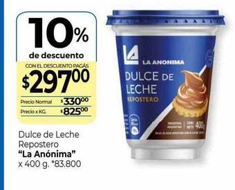 La Anonima Dulce de leche repostero oferta
